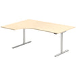 Hæve-sænkebord DNA, Birk 1800x1200 mm Venstre 2-ben/Alugrå