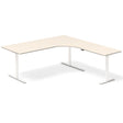 Hæve-sænkebord DNA, Birk 2000x2000 mm Højre 3-ben/Hvid