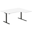 Hæve-sænkebord DNA, Hvid 1600x1200 mm Højre 2-ben/Sort