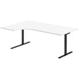 Hæve-sænkebord DNA, Hvid 2000x1200 mm Venstre 2-ben/Sort