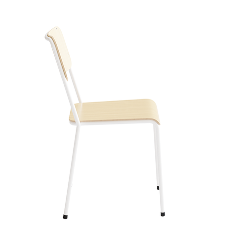 Stol HK, Ask finér og hvidt understel