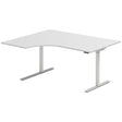 Hæve-sænkebord DNA, Lysgrå 1600x1200 mm Venstre 2-ben/Alugrå