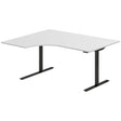 Hæve-sænkebord DNA, Lysgrå 1600x1200 mm Venstre 2-ben/Sort
