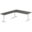Hæve-sænkebord DNA, Antracit 2000x2200 mm Venstre 3-ben/Alugrå