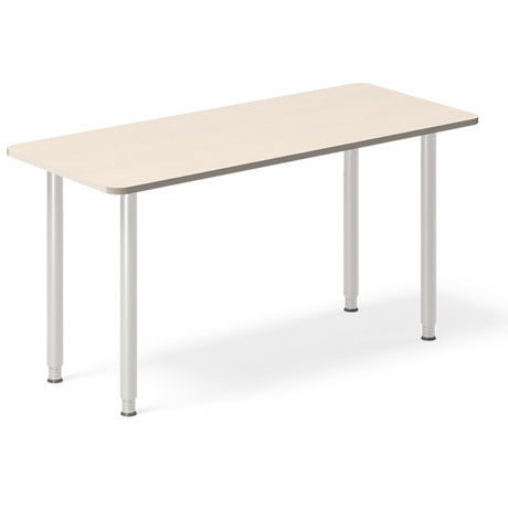 Skrivebord DNA, Birk 1400x600 mm I-ben/Alugrå