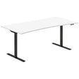 Hæve-sænkebord DNA, Hvid 1800x800mm Bue 2-ben/Sort