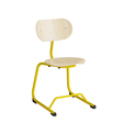 Stol Smile, Birk laminat med gule ben