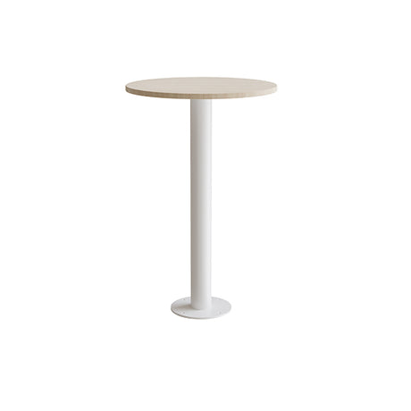 Bord Cirkum, Ø700mm, højde 1100 mm, massiv eg med hvidt stel