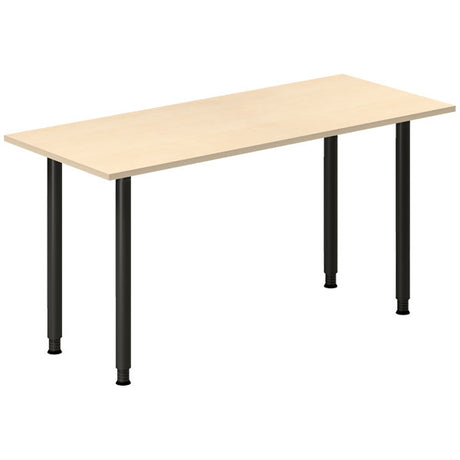 Skrivebord DNA, Birk 1400x600 mm I-ben/Sort