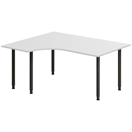 Skrivebord DNA, Lysgrå 1600x1200 mm Venstre I-ben/Sort