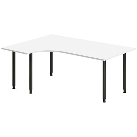 Skrivebord DNA, Hvid 1800x1200mm Venstre I-ben/Sort