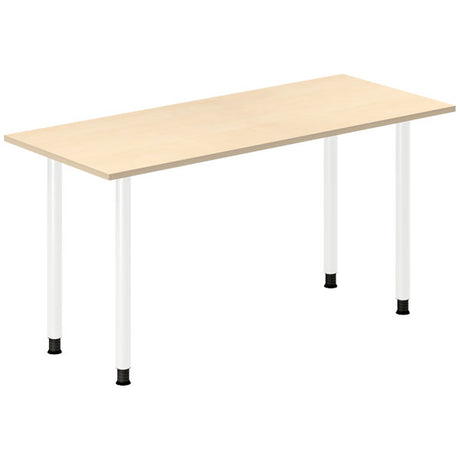 Skrivebord DNA, Birk 1400x600 mm I-ben/Hvid