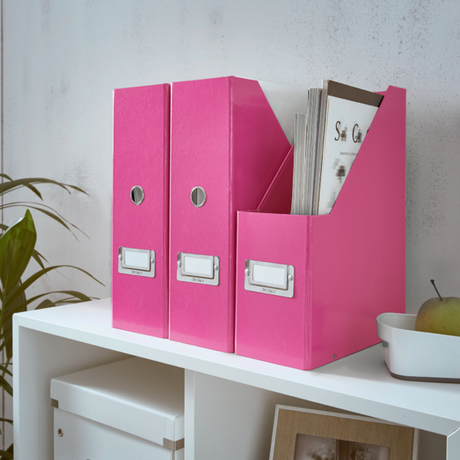Tidsskriftsamler Click&Store WOW A4 pink