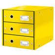 Skuffekabinet Click&Store 3 skuf gul