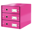 Skuffekabinet Click&Store 3 skuf WOW pink