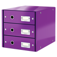 Skuffekabinet Click&Store 3 skuf WOW lilla