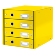 Skuffekabinet Click&Store 4 skuf gul