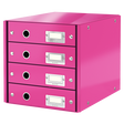 Skuffekabinet Click&Store 4 skuf WOW pink