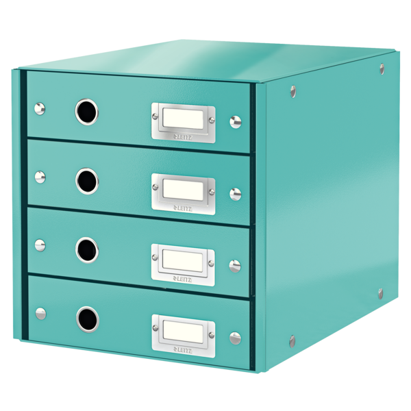 Skuffekabinet Click&Store 4 skuf WOW isblå