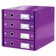 Skuffekabinet Click&Store 4 skuf WOW lilla