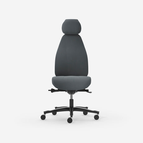 Kontorstol Malmstolen Classic 7000 Høj ryg, Grå med nakkestøtte