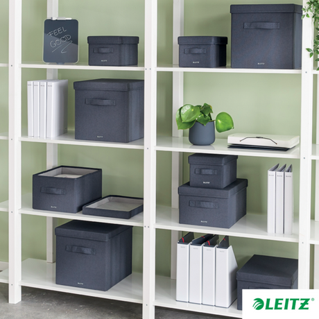 Opbevaringsboks i stof M grå (2)