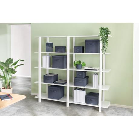 Opbevaringsboks i stof M grå (2)