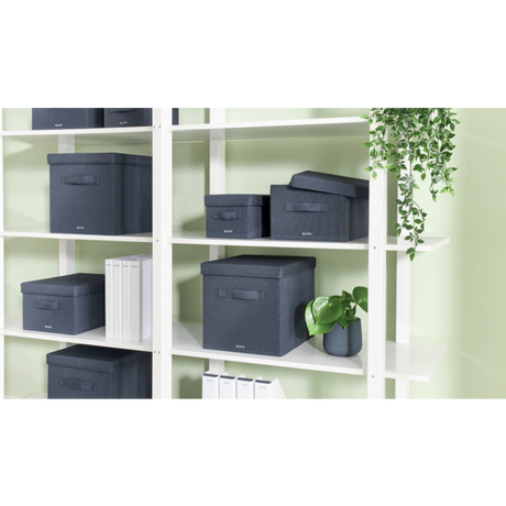 Opbevaringsboks i stof L grå (2)