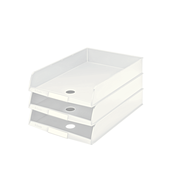 Brevbakke C4 stabelbar hvid