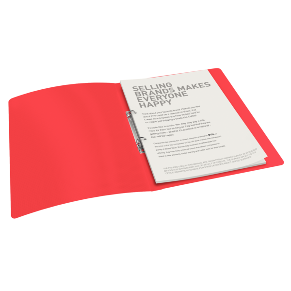 Ringbind Vivida PP A4 2RR 16mm rød