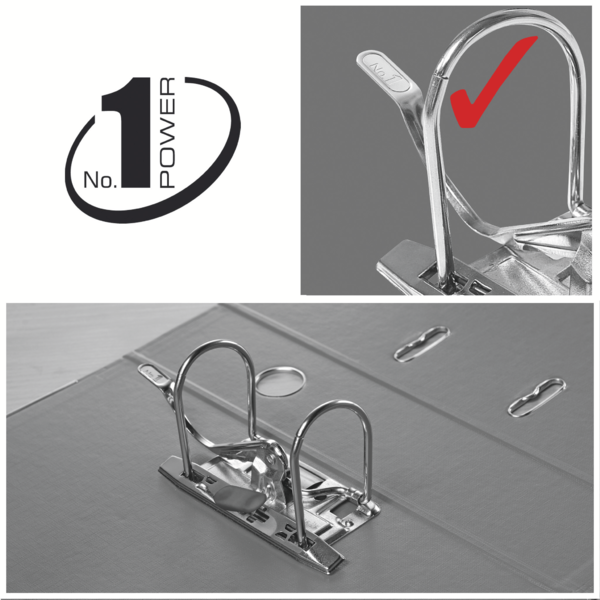 Brevordner No1 Vivida PP A4 50mm rød