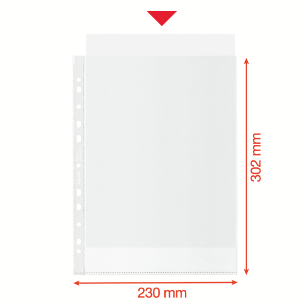 Lomme recycled 100my PP præg A4 (50)