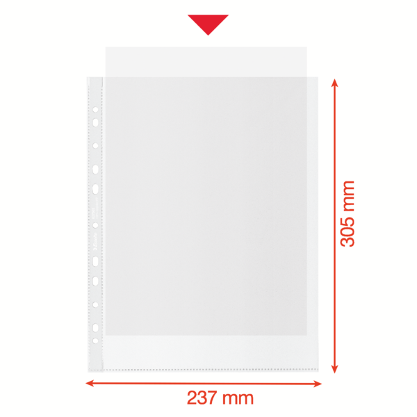 Lomme recycled 100my PP præg A4 maxi (100)