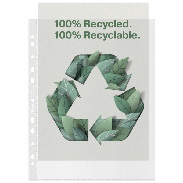 Lomme recycled 100my PP præg A4 maxi (50)