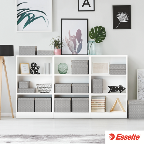Opbevaringsboks Esselte Home M Low grå (3)