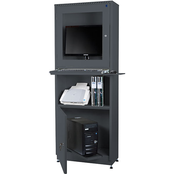 Computerskab Ergo_IT Mørk grå