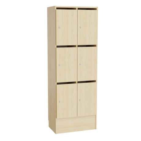 Mora Personaleskab 6 rum birk døre, cylinderlås