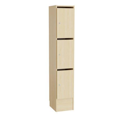 Mora Personaleskab 3 rum birk døre, cylinderlås