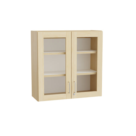 Mora Overskab 800x800x320mm birk laminat/glas