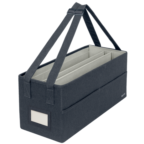 Taske Hot Desking stor stof grå