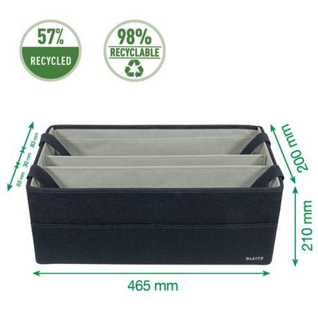 Taske Hot Desking stor stof grå