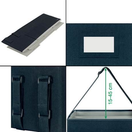 Taske Hot Desking stor stof grå