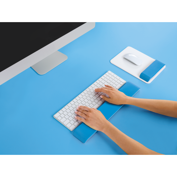 Keyboard håndledsstø.Ergo Leitz WOW blå