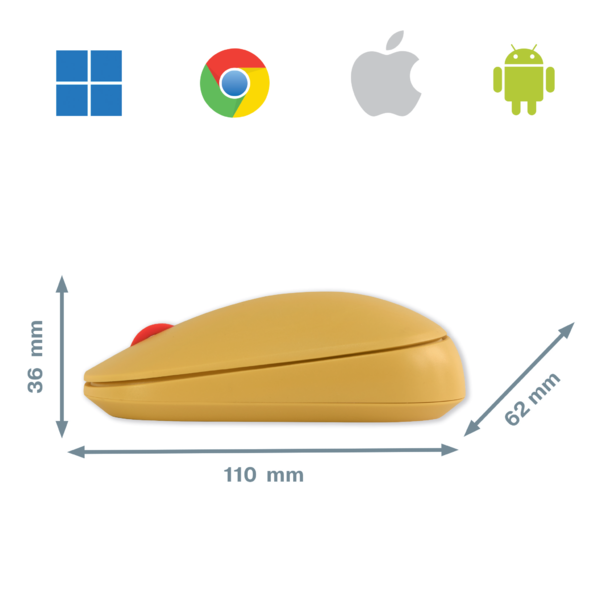 Trådløs mus Cosy gul