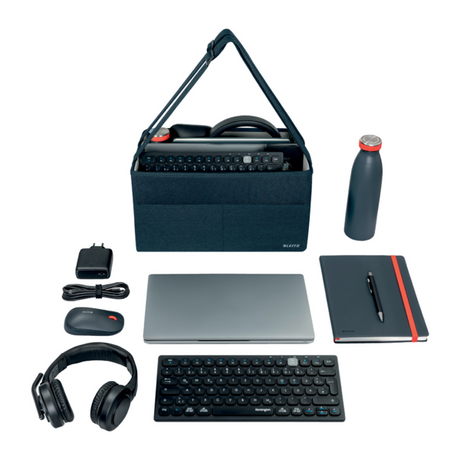 Taske Hot Desking lille stof grå