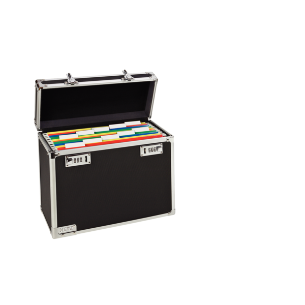 Mobile filing case A4 black/Chrom