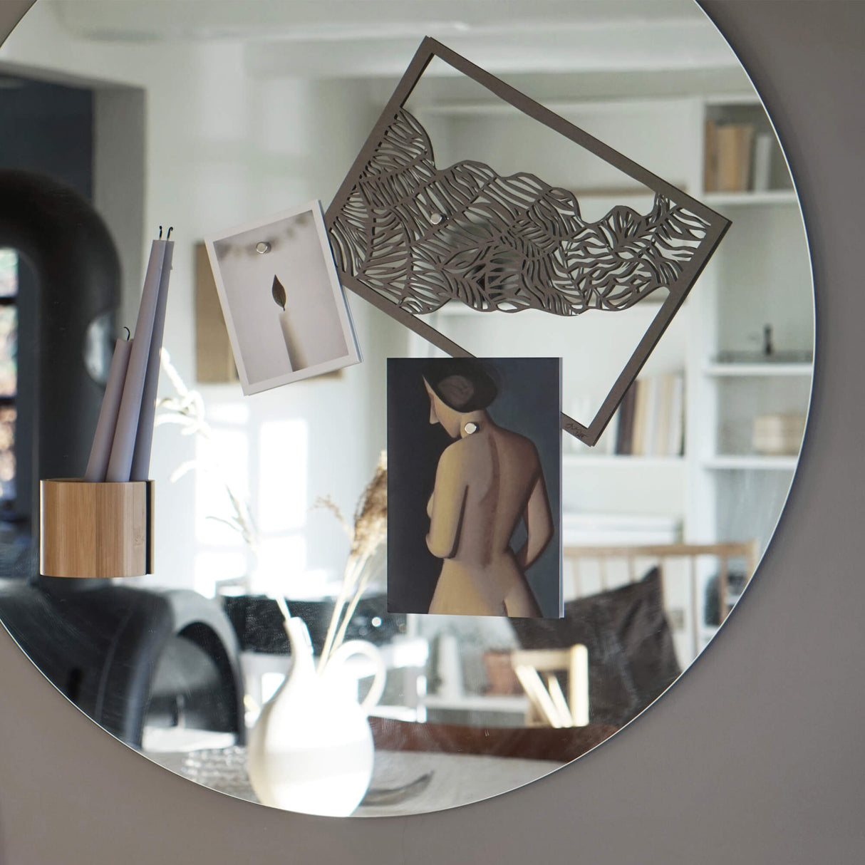 Cirkel 45 cm. Spejl / Magnetisk glastavle