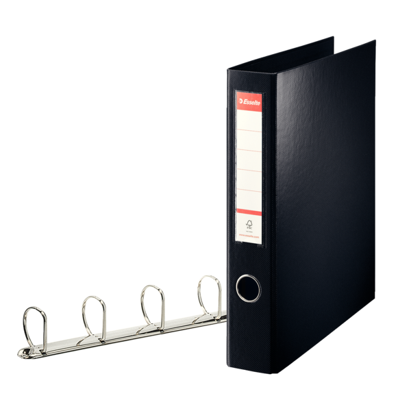 Ringbind combi PP A4+ 4DR 40mm sort