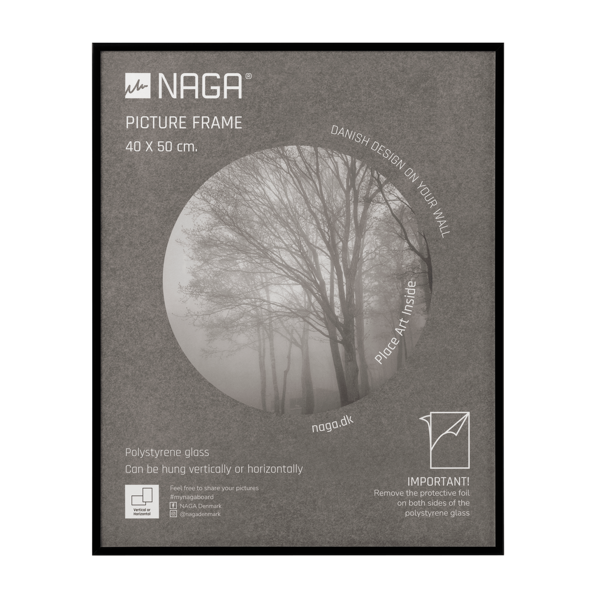 Black picture frame 40x50cm 17028.png