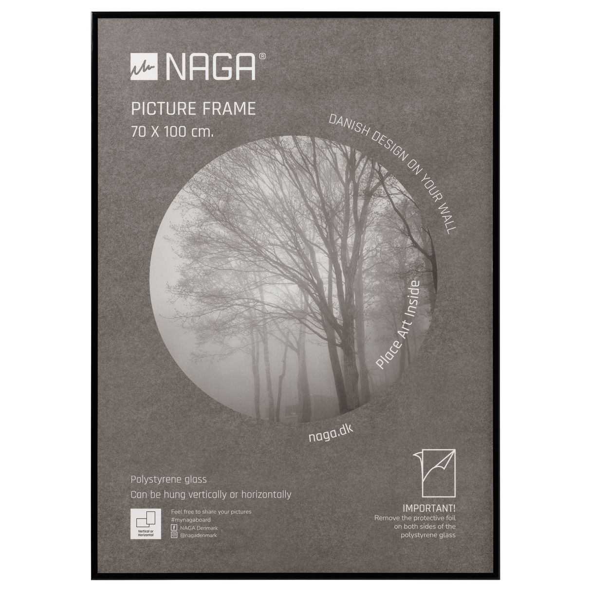 Black picture frame 70x100cm 17032.png